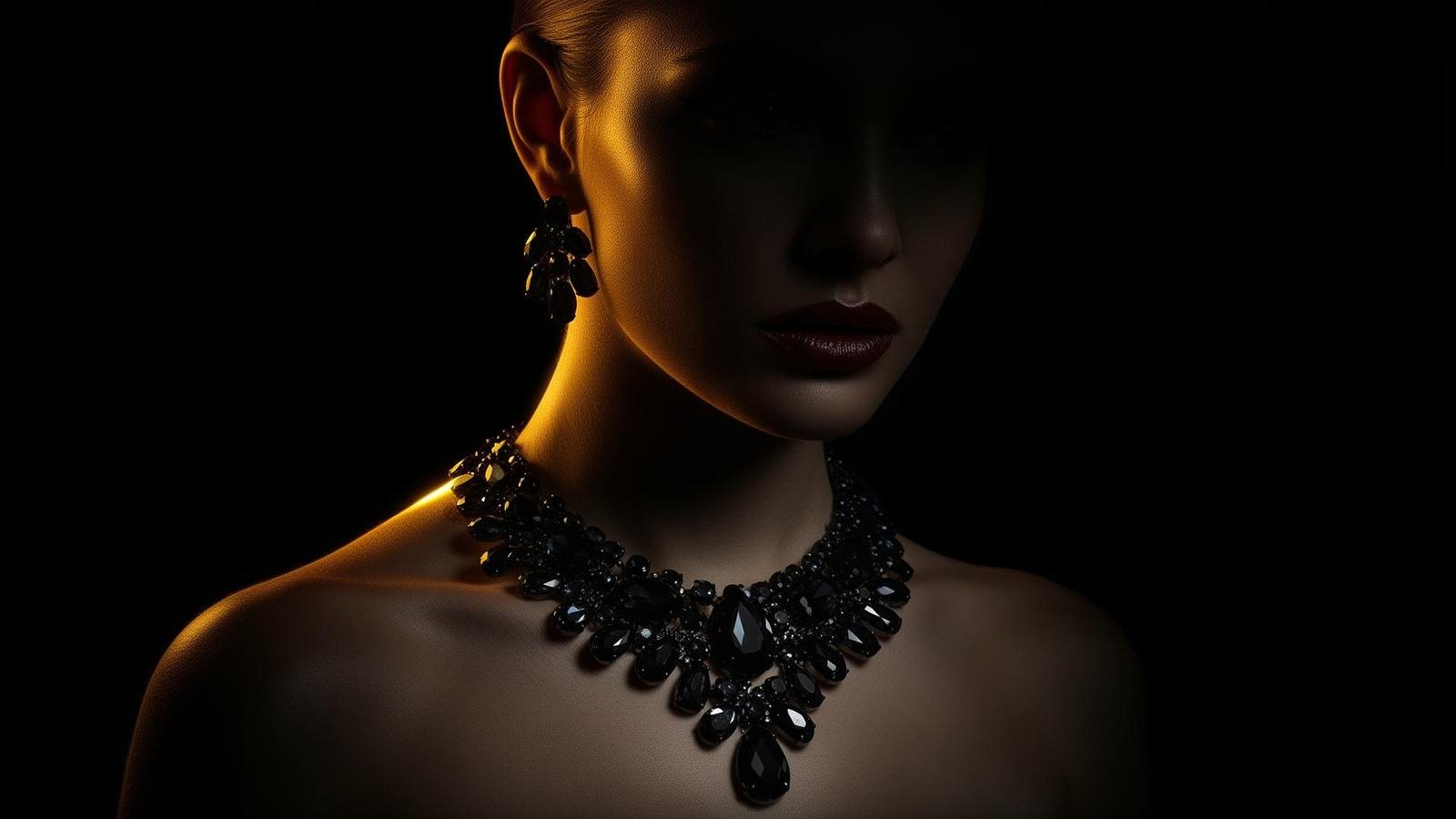 YSNNOIR dark luxury rings and accessories — black and gold styling