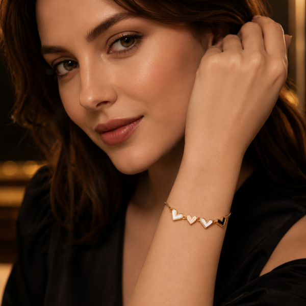 Gold Heartbeat Bracelet – Romantic Love Jewelry